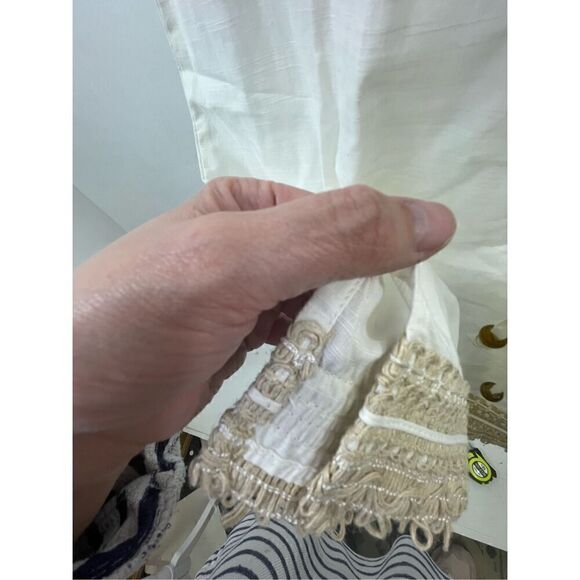 Mud Pie NWT Marcia Yute Trim Coverup Dress Size M - Picture 5 of 10